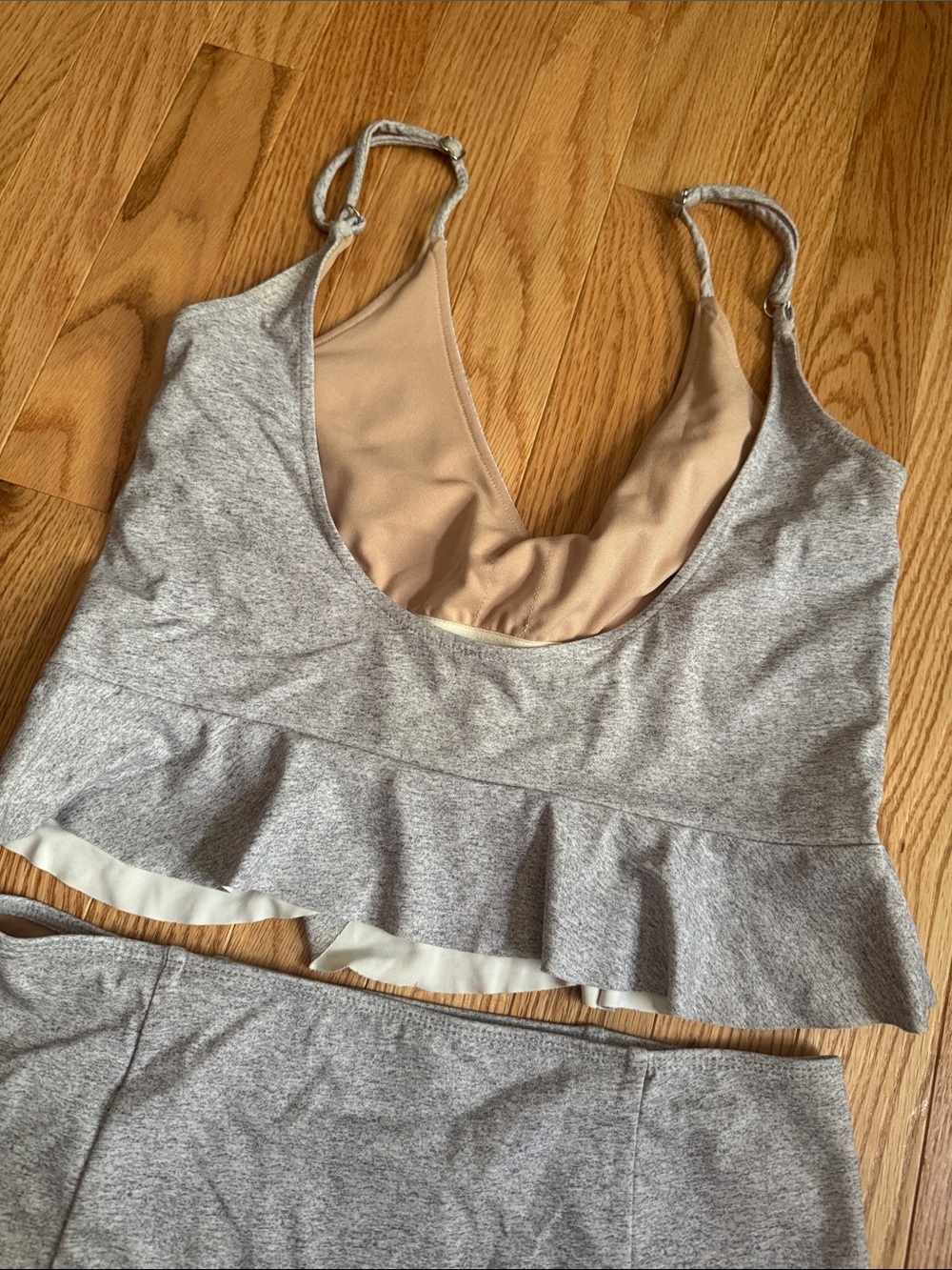Kortni Jeane Heather gray swimsuit set - Picture 5 of 5